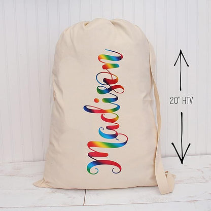 Threadart Rainbow Metallic Foil Heat Transfer Vinyl Film HTV | Custom Cut Roll 20" Wide by The Yard | Compatible with Venture Explore and Maker, Silhouette Cameo, & Large Format Cutters