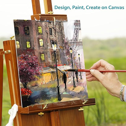KEFF Canvas Boards for Painting - 12x12 6-Pack Bulk Canvas Panels, 100% Cotton Triple Primed Large Canvases for Art Painting Supplies, Acrylic, Oil, Watercolor & Tempera