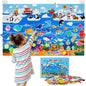 Taika 70 Pcs Ocean Felt Story Board Set, 43x28 inch Interactive Felt Story, Fuzzy Flannel Board, Preschool Storytelling, Classroom Educational Learning Play Kit, Interactive Teaching Kit