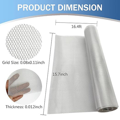 Sculpting Wire Mesh 15.7 Inch by 16.4 Foot Roll，Aluminum Wire Mesh for Arts and Craft for Sculpting Clay, DIY Projects, Model Train Scenery, Dioramas, Jewelry, Masks, Home Decor Art