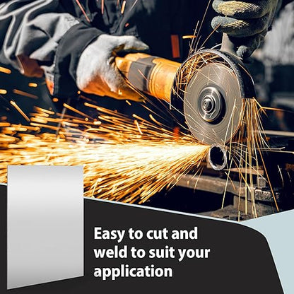2 Pcs 16 x 12 Inch Mild Steel Sheet Cold Rolled 16 Gauge Metal Plate Weldable Metal Sheets for Professional Industrial DIY Use, Clean Surface Easy to Weld