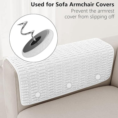 Linen Fabric-Covered Twist Pins - 8 Colors Upholstery Pins & Bed Skirt Pins -Used to Secure Sofa Cushion, Armrest Covers, Furniture & Bed Skir(12, White)