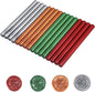 Yoption 16 Pack Christmas Glue Gun Sealing Wax Sticks for Wax Seal Stamp, Great for Wedding Invitations, Cards, Envelopes (Christmas Series Color)
