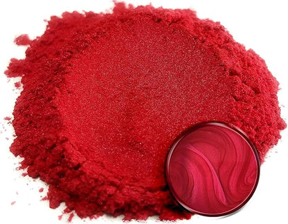 Eye Candy Pigments Premium Red Mica Powder - Baku Red (50gr) - for Epoxy, Resin, Soap, Paint, Woodworking, Acrylic Pouring, Bath Bombs, Fishing Lures - DIY Arts and Crafts Additive