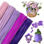 Pipe Cleaners Craft 500PCS 5 Colors Purple Pipe Cleaners Bulk 30CM Limpia Pipas para Manualidades Fuzzy Wire Chenille Stems for Arts Crafts and Creative DIY Projects Decorations