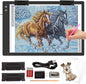 Rechargeable A2 Light Box (23.7"x15.8"), 3-Color Light LED Light Pad for Tracing, Large Diamond Painting Light Board, 6 Levels/Stepless Dimming Light Table for Drawing, Sketching, Animation