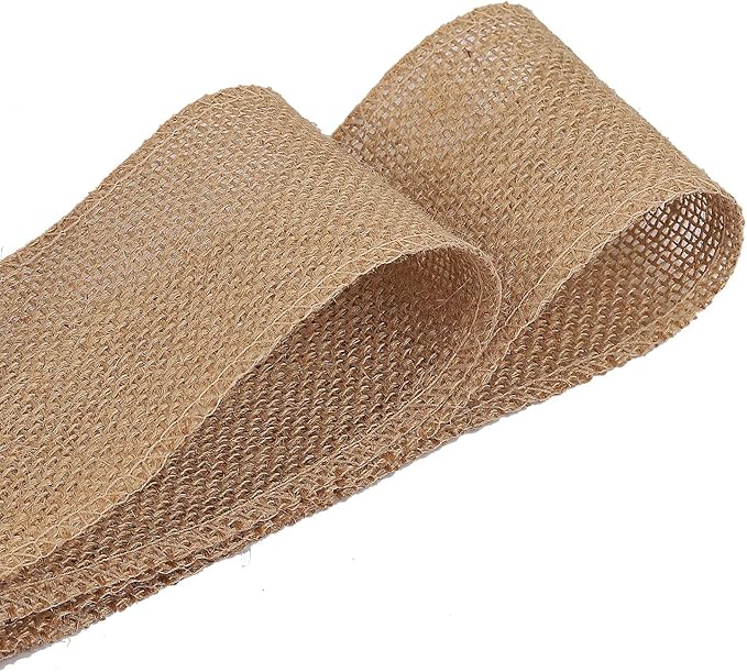 KINJOEK1 in Burlap Ribbon, 27 Yards Natural Jute Fabric Roll Ribbon for Craft, Christmas, Wedding, Gifts, Decoration