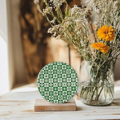 CHGCRAFT Lattice Pattern Polymer Clay Texture Sheets Geometric Flowers Silicone Texture Stamp Clay Texture Mat Modeling Pattern Pad Sheets for Jewelry and Earrings Tools, 5.5x5.5 inch