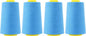 Mandala Crafts 4 Pack of Serger Threads Cones Spools - 40S/2 24000 Yards Polyester Sky Blue Threads for Sergers Machine and Overlock Quilting Sewing Machine