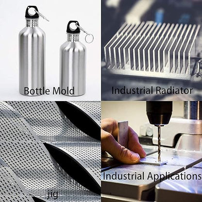 6061 T651 Aluminum Sheet Metal 12" x 12" x 0.04"(1mm) Flat Plain Thin Aluminum Sheet Plate Covered with Protective Film, Heat Treatable Rectangle Aluminum Metal Plate for Crafting, Industrial