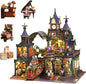 Miniature House Kit, Miniature Kit with Steam Train, Dollhouse Kit for Adults Teen, Mini House Building Kit for Birthday, Rail-Track Secluded City