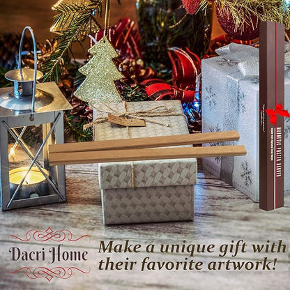 Dacri Home 40” Wide Magnetic Poster Hanger Frame,Wooden Poster Hanger 40x27 40x30 40x60, Strong Magnets for Easy Hanging Posters Pictures Maps Canvas Prints Scroll Wall Art (40 Inch, Black)