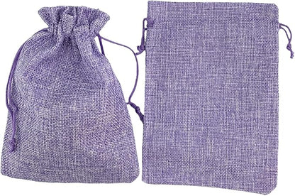 Palmhomee Pack of 20 Burlap Gift Bags with Drawstring Linen Jewelry Pouches Wedding Hessian Jute Bags for Birthday Jewelry and Treat Pouches Party Wedding Favors Gift (5x7 Inch, Mixed Colors)
