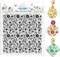CHGCRAFT Paisley Pattern Polymer Clay Texture Sheet Vines Vintage Flowers Silicone Texture Mat for Polymer Clay Making Earrings Jewelry DIY Crafts 5.5 × 5.5 Inch