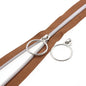 Leekayer #5 Silver Metallic Nylon Coil Zippers by The Yard Bulk 10 Yards Brown Zipper Tape with 25pcs Silver Ring Pull Sliders for DIY Sewing Tailor Craft Bag(Brown)