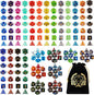 Coyeekn DND Dice Set, 25 x 7 (175 Pieces) Polyhedron Dice 25 Colors Dice for Dungeons and Dragons Tabletop Role-Playing Games with 1 Large Flannel Bag
