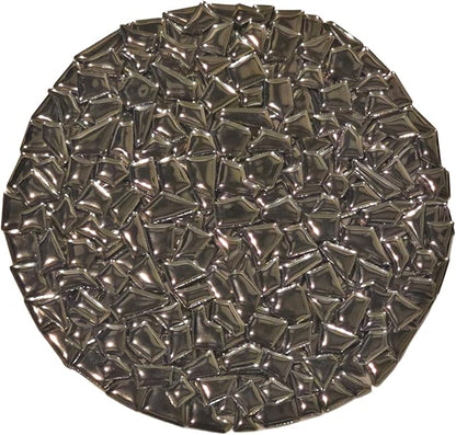 Ceramic Mosaic Tiles for Crafts & Art Projects 200 Grams Vibrant Colors Pieces Fit Together Like a Puzzle Endless Creative Ideas for Mosaic Art DIY Hobbies Small Sizes (Metallic Silver)