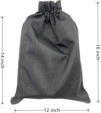 Palmhomee Pack of 4 Burlap Gift Bags with Drawstring Linen Jewelry Pouches Wedding Hessian Jute Bags for Birthday and Treat Pouches Party Wedding Favors Gift (12x16 Inch, Black)