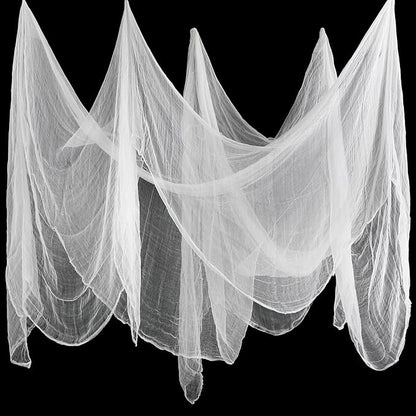Boao Halloween Cheese cloth 39.37 x 393.7 Inch White Cheesecloth Roll for Crafts Large Cotton Muslin Gauze Fabric for Halloween Outdoor & Indoor Spooky Decoration