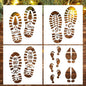 Christmas Stencils for Crafts Reusable 12” Santa Footprint Stencil Holiday Stencils for Floor Porch Wood Sign Decor
