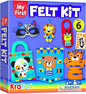 KRAFUN My First Felt Kit Animal Craft Kit for Kids and Toddlers, Boys and Girls Age 3-8 Years Old, Include 6 DIY Handmade Arts and Crafts Projects, Activities Supplies Box Preschool Creative Toys