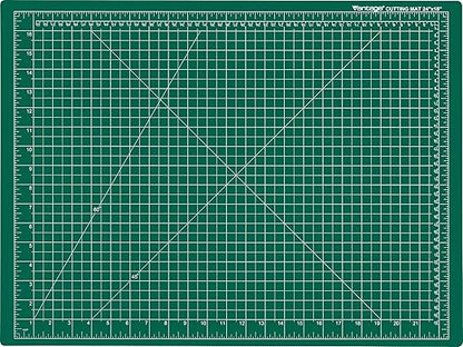 Dahle Vantage 10472 Premium Self-Healing Cutting Mat, 18"x24", 1/2" Grid, 5 Layers for Max Healing, Perfect for Crafts & Sewing, Green