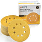 5-Inch 8-Hole Hook and Loop Sanding Discs 80-Grit Random Orbit Sandpaper, 50-Pack