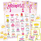 Pink Princess Bingo Game 24 Players Bingo Games Cards for Tea Party Decorations Princess Birthday Family Holiday Party Supplies School Activities Bridal Shower Wedding Party Favors