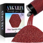 High Capacity 260g Shaker Bottle Package Metalic Fine Glitter,ANGXILIN Fine Glitter for Tumbler Jewelry Making,Epoxy Resin DIY Craft,Face Body Nail Art Fine Glitter (Chinese red)