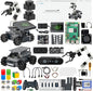 Yahboom Raspberry Pi 5 16GB RAM with ROS2 Robot Kit,6DOF Robotic Arm,7-inch Display,Supports Large Language Models,Ubuntu 22.04. AI Vision Materials