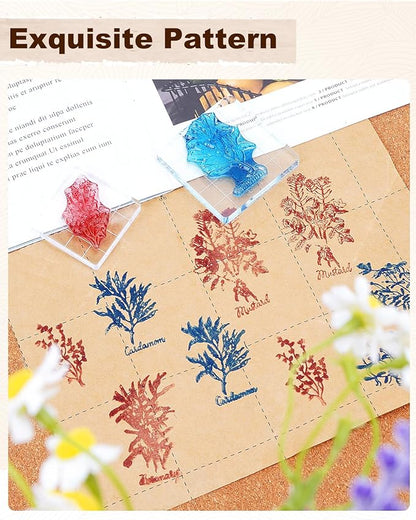UCEC 7 Pieces Acrylic Stamp Block Clear Stamping Tools Set with Grid Lines Stamps for Crafting, Scrapbooking & Stamping Supplies Card Making, Assorted Sizes