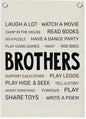 Boys Room Decor,Brothers Make The Best Friends Toddler Room Banner,Playroom Linen Canvas Wall Hanging Flag Decor for Nursery,Playroom,Bedroom,Living Room 18x25 Inch