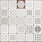 Sashiko Stencil Geometric Sashiko Pattern Template 4.7inch Drawing Line Quilting Stencils for Sewing Hand Quilting Embroidery