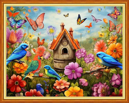 Dooxvey Cross Stitch Kits for Adults Beginners,Full Range of Cross-Stitch Stamped Kits Needlepoint Kits for Beginners Embroidery Kits 11CT Cross Stitch Patterns-Forest Bird 16x20 inch, Manual Arts 37