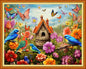 Dooxvey Cross Stitch Kits for Adults Beginners,Full Range of Cross-Stitch Stamped Kits Needlepoint Kits for Beginners Embroidery Kits 11CT Cross Stitch Patterns-Forest Bird 16x20 inch, Manual Arts 37