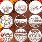 Fall Stencils 12” Hello Pumpkin Stencil Thanksgiving Stencils Autumn Gather Happy Harvest Drawing Templates for Painting on Wood Sign Doormats Door Hanger Pillow Cover