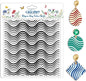 CHGCRAFT Wavy Lines Pattern Polymer Clay Texture Sheet Modern Gradient Art Lines Silicone Texture Mat for Polymer Clay Making Earrings Jewelry DIY Crafts 5.5 × 5.5 Inch