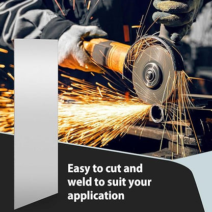 1 pcs 16 Gauge 12 x 48 inch Metal Steel Sheet Steel Plate Mild Carbon Cold Rolled Square Weldable Metal Panels for Outside Industrial DIY Use Projects Weld Accessories