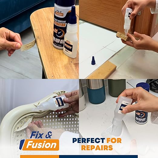 FIX & FUSION Ca Super Glue (1.77 Oz), Fast Adhesive/Cyanoacrylate Glue for Woodworking, Plastic, Rubber, Granite, DIY & Industrial, (1 Pack)