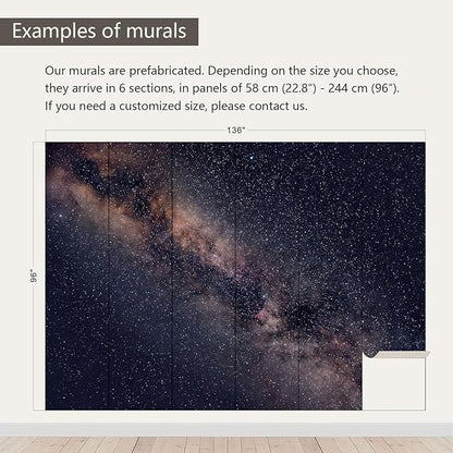 AFZEVEB-Galaxy Stars Wallpaper Wall murals for Ceiling 136"x96"(Not Peel and Stick)