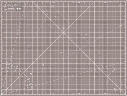 Elan Cutting Mat A2 Black & Taupe, Self Healing Cutting Mat 18x24 Inch, 5-Ply Craft Board Black, Hobby Board for Crafts 18x24 Inch