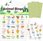 Jungle Animal Party Bingo Game Cards(24 Players), Gender Reveal Themed Bingo Card for Family Friend Adult, Large Group Holiday Neutral Gender Reveal Party Activity Favor Decoration Supplies -010