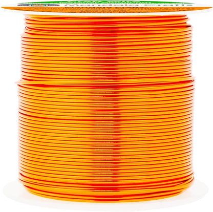Mandala Crafts 22 Gauge Anodized Aluminum Craft Wire for Jewelry Making - 100 FT Colored Flexible Orange Wire - Bendable for Bonsai Armature Crafting Sculpting