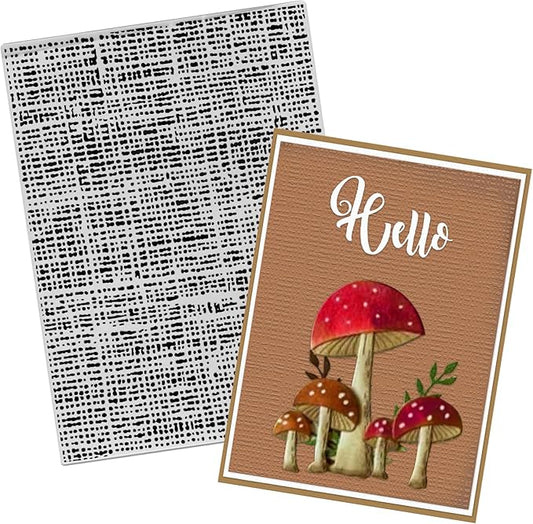 Threetols 3-D Textured Impressions Embossing Folder, Line Background Embossing Folder for Card Making, Vintage Frame DIY Plastic Scrapbooking Photo Album Card Paper DIY Craft Decor Template Mold