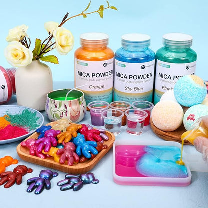 Mica Powder,7.05OZ（200g）,Primrose Yellow Mica Powder Pigment for Epoxy Resin，Lip Gloss，Car Paint，Dye，Soap Making，Nail Polish,Epoxy Resin,Candle Making,Bath Bombs