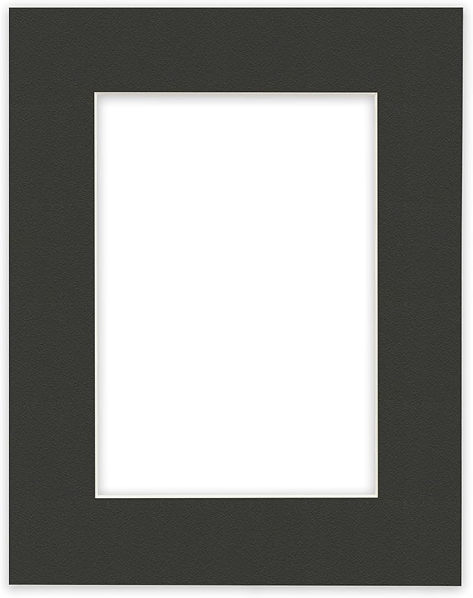 Craig Frames B572 Pre-cut Mat Board for 12x15 Print, 16x20, Pebble Black