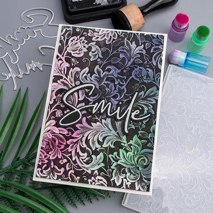 BAOFALI 3D Flowers Theme Plastic Embossing Folders Phoenix for DIY Scrapbooking Photo Album Card Paper Craft Decoration for Card Making,Embossing Template Paper Card Embossing Stencil