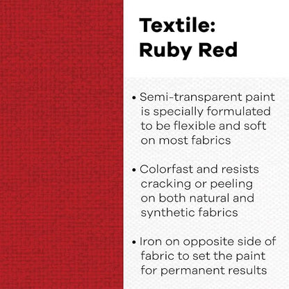 Jacquard Ruby RED Textile Color Paint