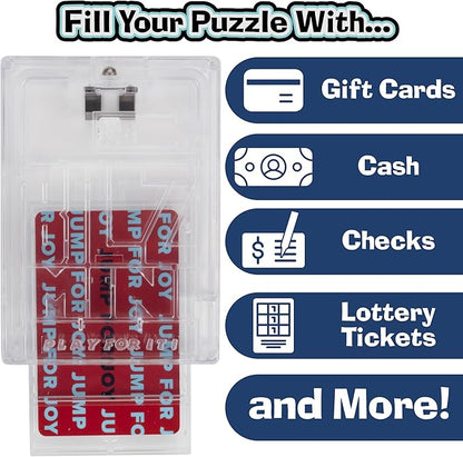 BILZ Money Puzzle - Brain Teasing Maze for Cash or Gift Cards - Fun Way to Give Gifts - Perfect for Easter Baskets and Holiday Presents - Reusable Puzzle for Kids, Adults and All Ages (2 Pack)