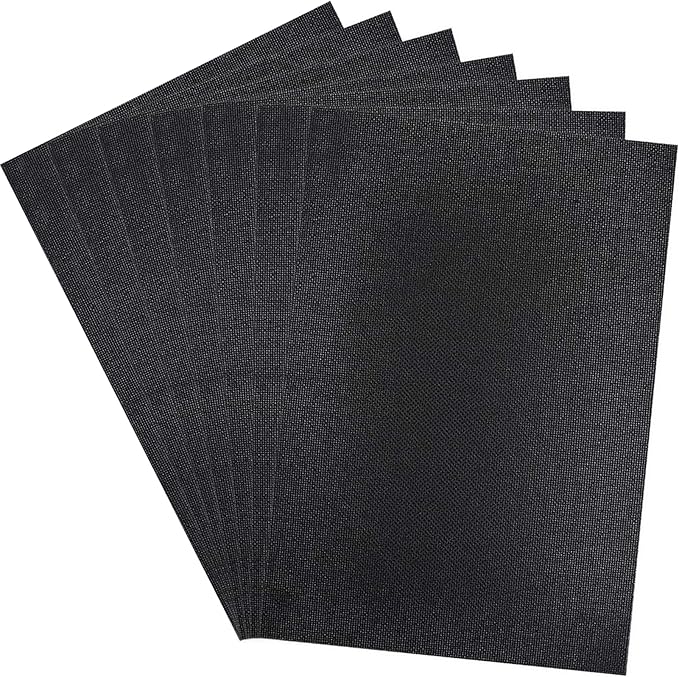 Similane 6 Pcs Cross Stitch Aida Cloth Embroidery Cloth Cross-Stitch Fabric 14 Count Black Aida Easy to use Embroidery Patterns Pictures 12 by 18-Inch